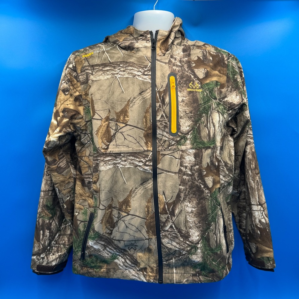 Realtree Camo Scent Factor‎ Hood Jacket Mens XL XTRA Coffee Bean Outdoor Hunting
